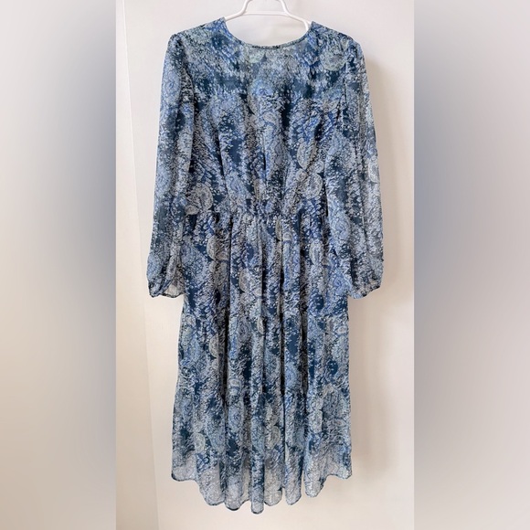 NWT Joie Limited Edition Parisian Paisley Lightweight Chiffon Tiered Maxi Dress - Picture 8 of 14